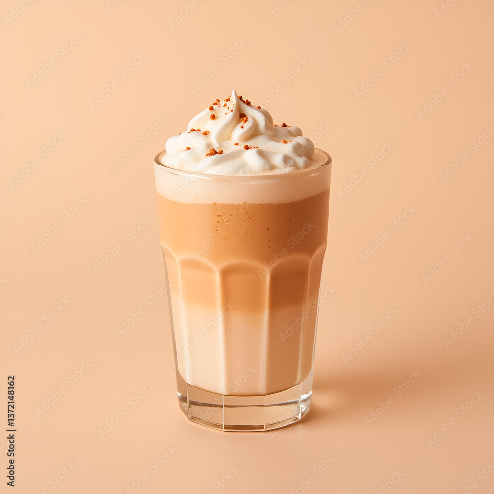 coffee latte in glass coffee latte in glass