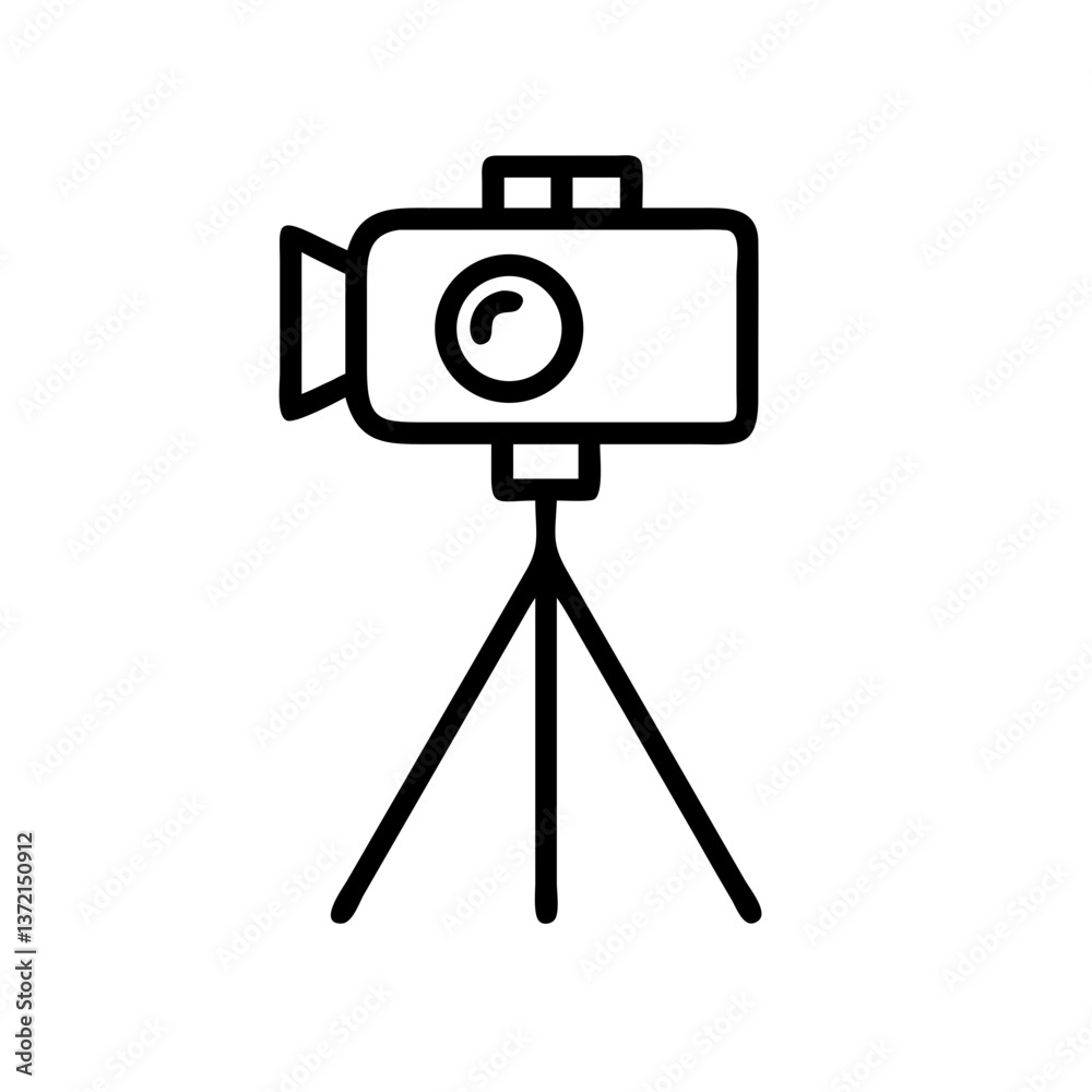 Camera on tripod icon Camera on tripod icon
