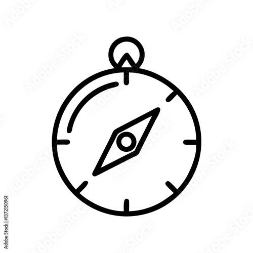 Compass icon illustration on a white background