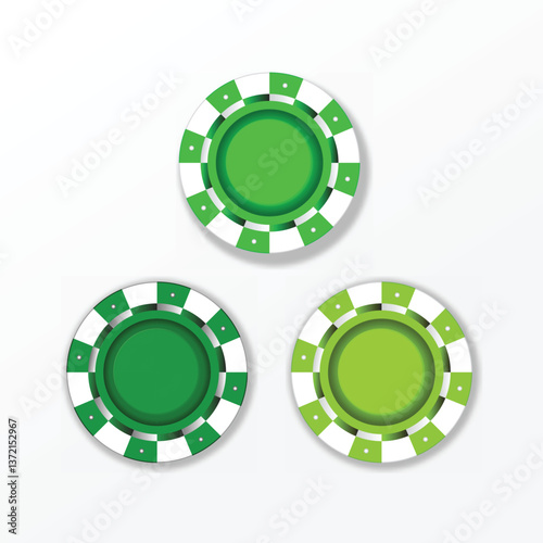 casino chip banner vector icon illustration