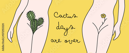 Hair removal landscape poster. Editable vector illustration