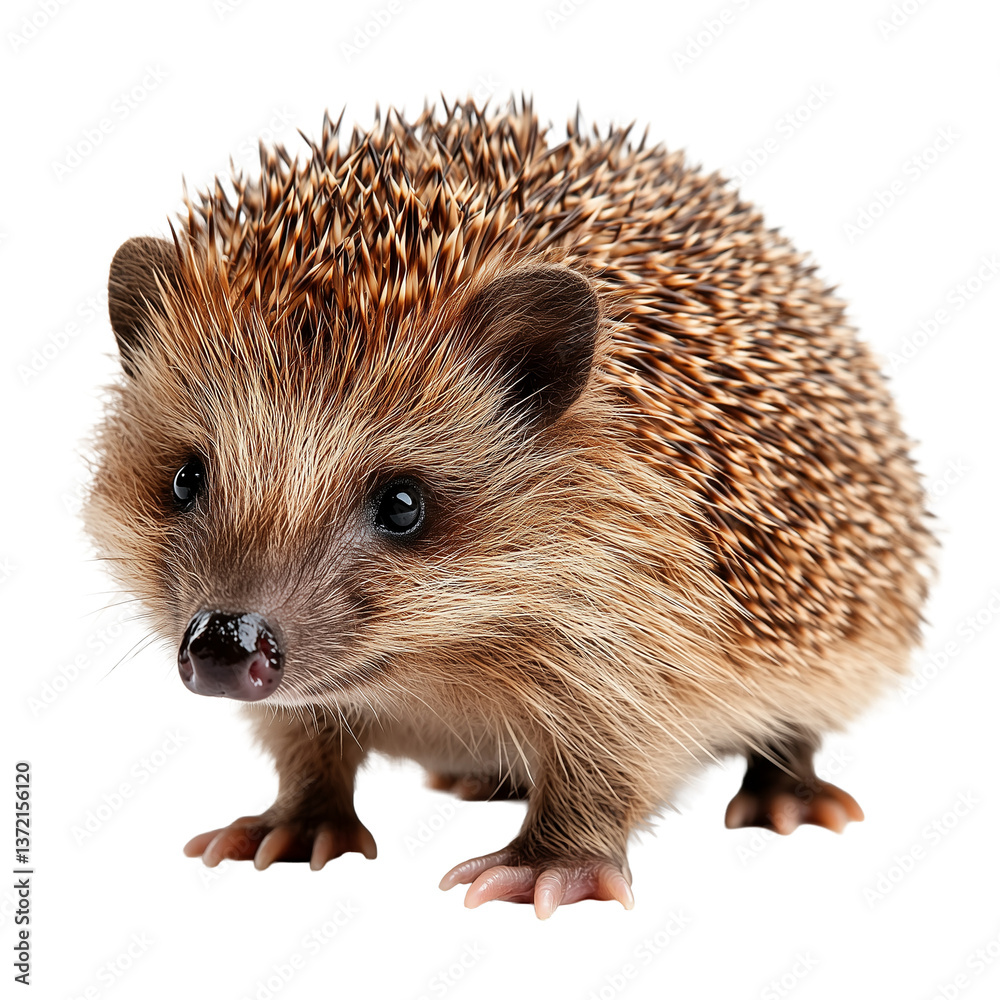 Obraz premium Curious hedgehog explores its surroundings in a cozy indoor setting on a sunny afternoon