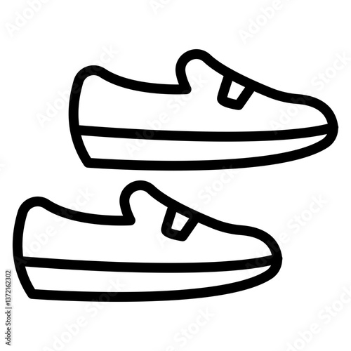 Loafers Vector Line Icon Design