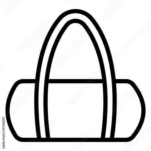 Duffel Bag Vector Line Icon Design