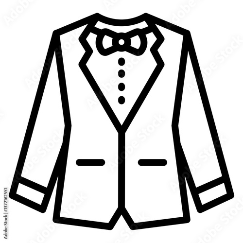 Tuxedo Vector Line Icon Design