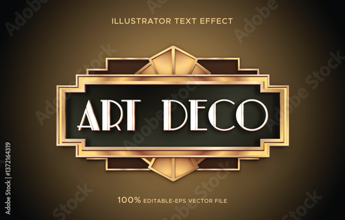 luxury gold art deco text