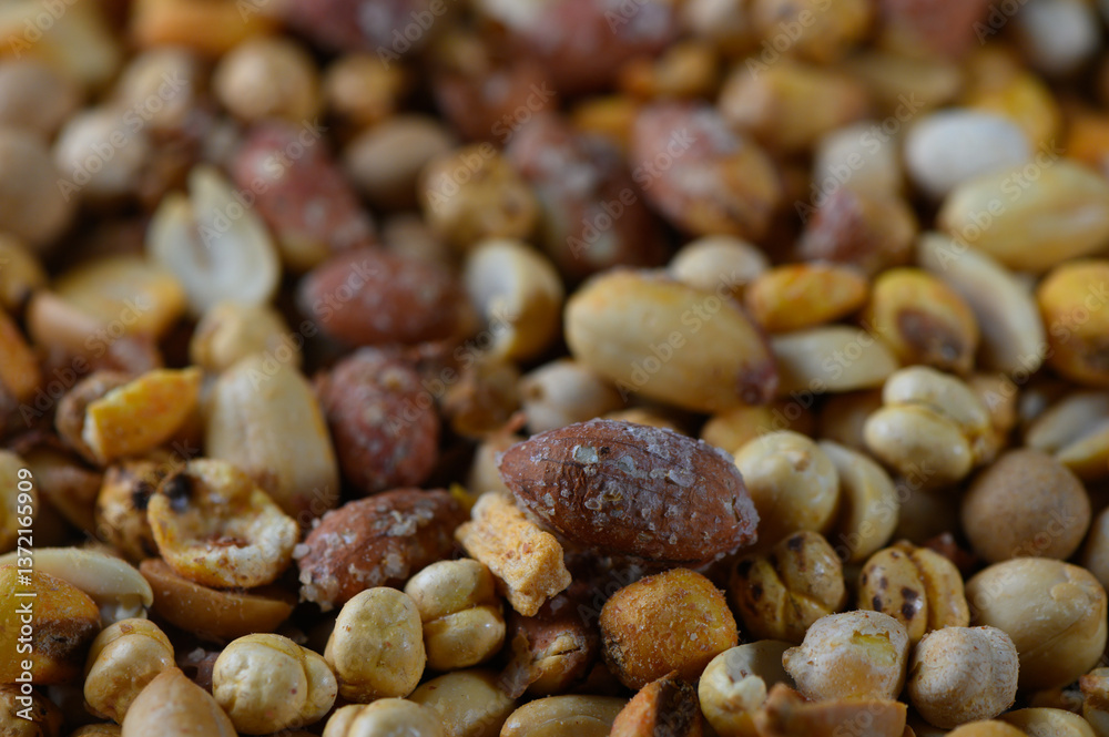 Vibrant mixture of seeds and grains captures the essence of a bountiful harvest in an outdoor market setting during a sunny afternoon Vibrant mixture of seeds and grains captures the essence of a bountiful harvest in an outdoor market setting during a sunny afternoon