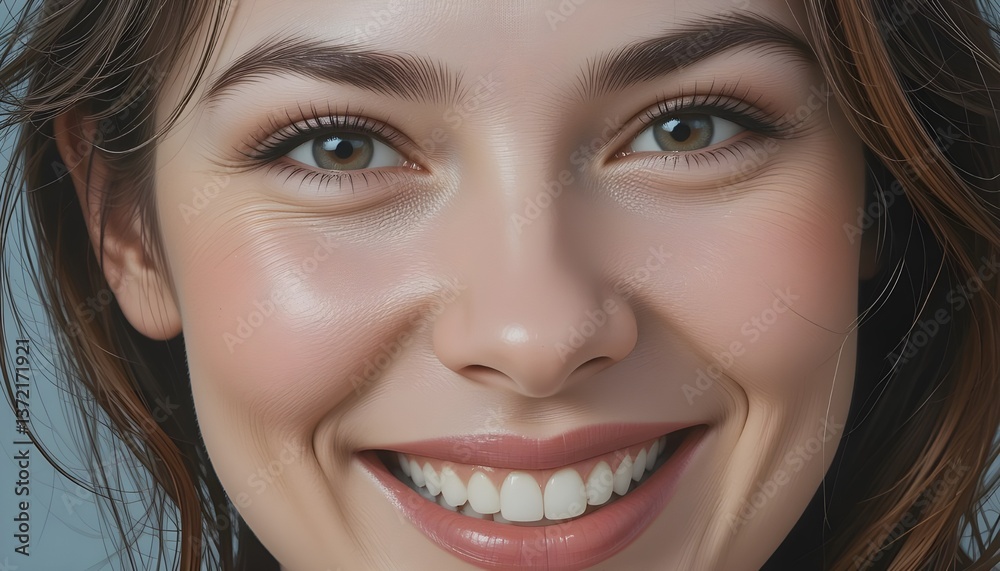 Close-up Smiling Woman Close-up Smiling Woman
