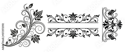 Corner Alpona shape in white background.