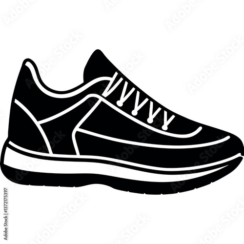 Minimalist-running-sneaker-design-simple-flat-vector.