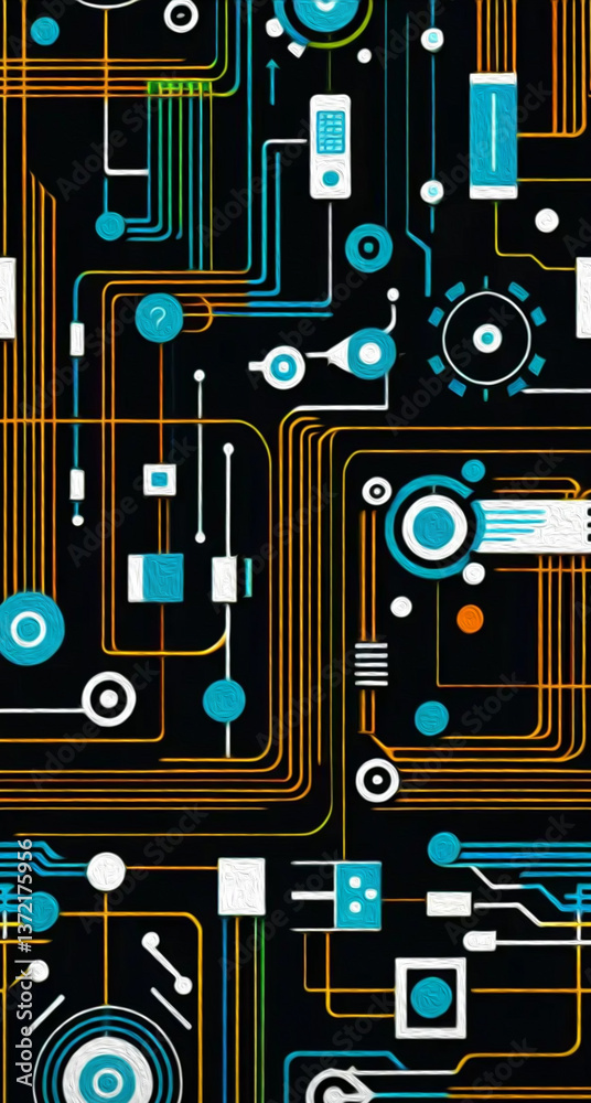 Abstract technology background. . Oil paint illustration. Abstract technology background. . Oil paint illustration.
