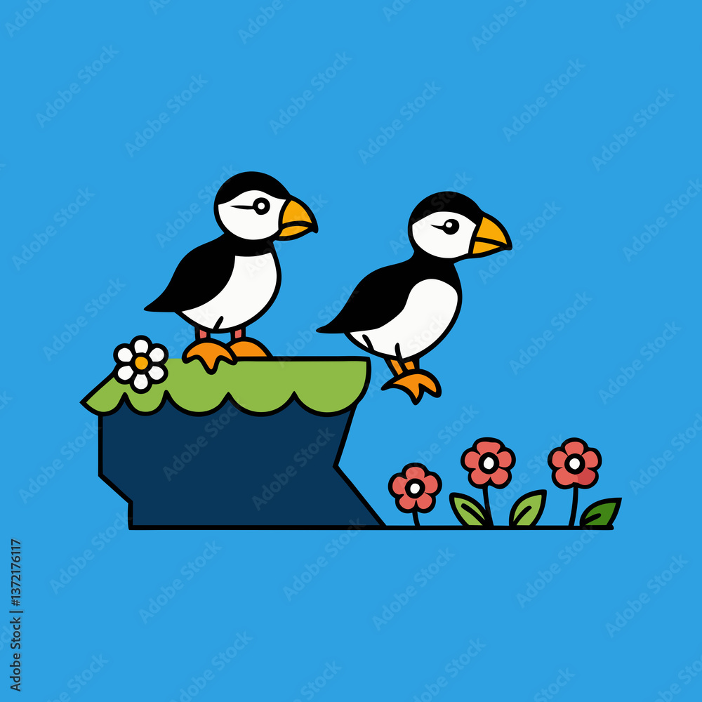 Fototapeta premium birds on a branch