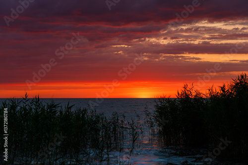 Obraz na płótnie The Curonian Spit, sunset, summer w salonie