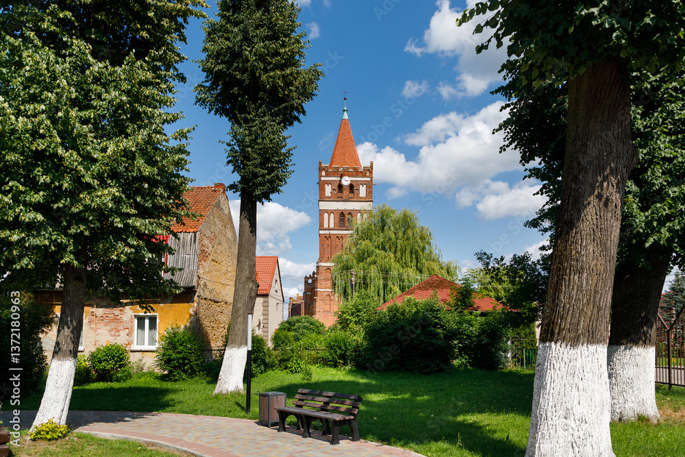 The Tower of the Church of St George (Church of Friedland) in Pravdinsk