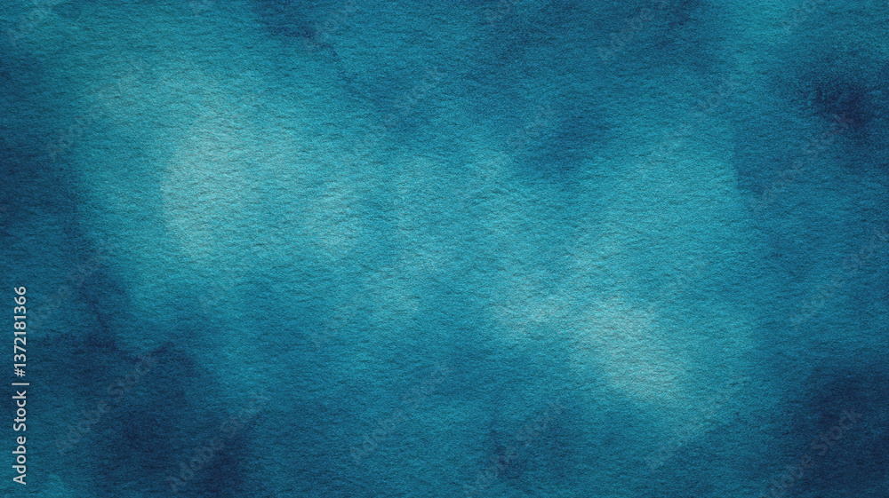 Blue azure abstract watercolor background for textures backgrounds and web banners design.  Abstract background blue colors. Watercolor painting