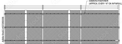 silhouette design vector illustration sketch image of a modern minimalist house fence gate made of trellis 