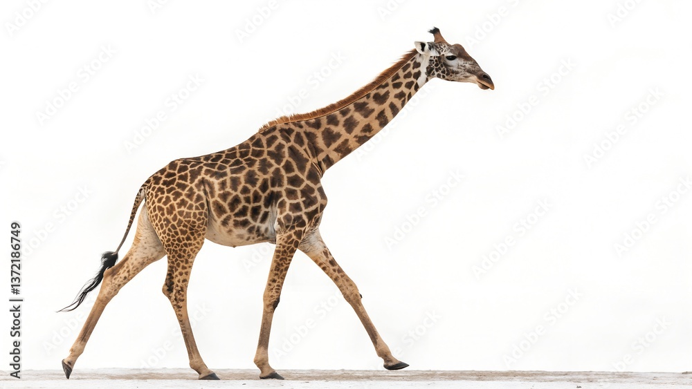 Obraz premium Giraffe on white background