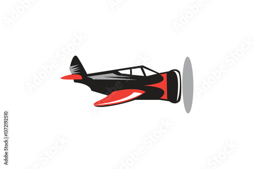 An airplane vector image made by adobe illustrator