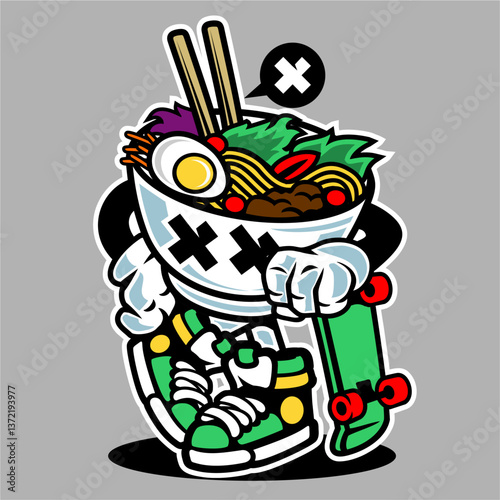 vector cartoon sticker graffity