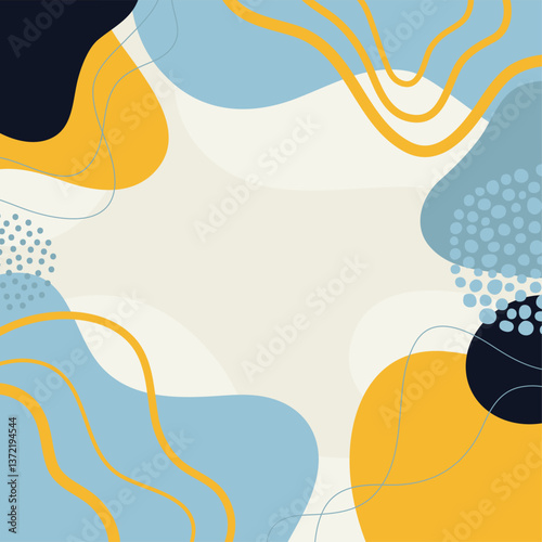 Abstract background with hand drawn doodle lines art.
