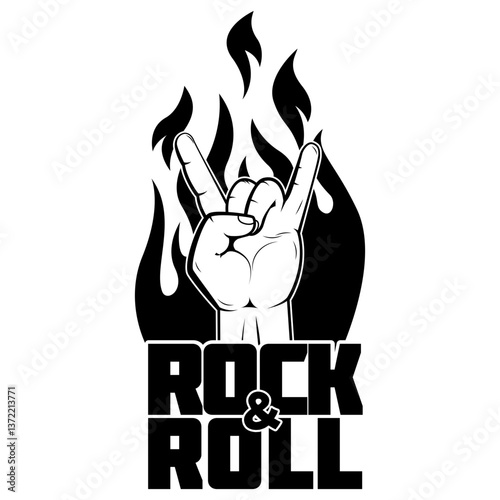 rock music labels, badges and design elements. Design element for logo, label, emblem, sign. Vector design element