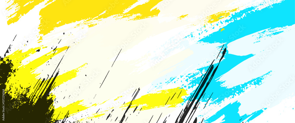 Vector new style brushed black splatter design.