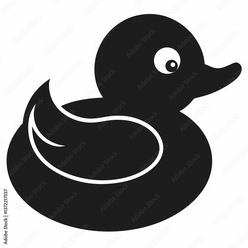 rubber duck silhouette vector rubber duck silhouette vector