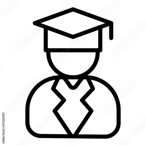 Professor Vector Line Icon Design