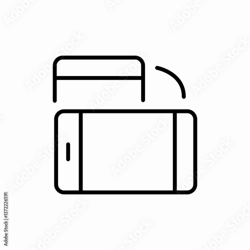 Rotation screen icon vector sign