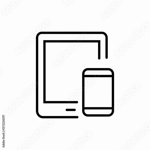 Device sync icon vector sign