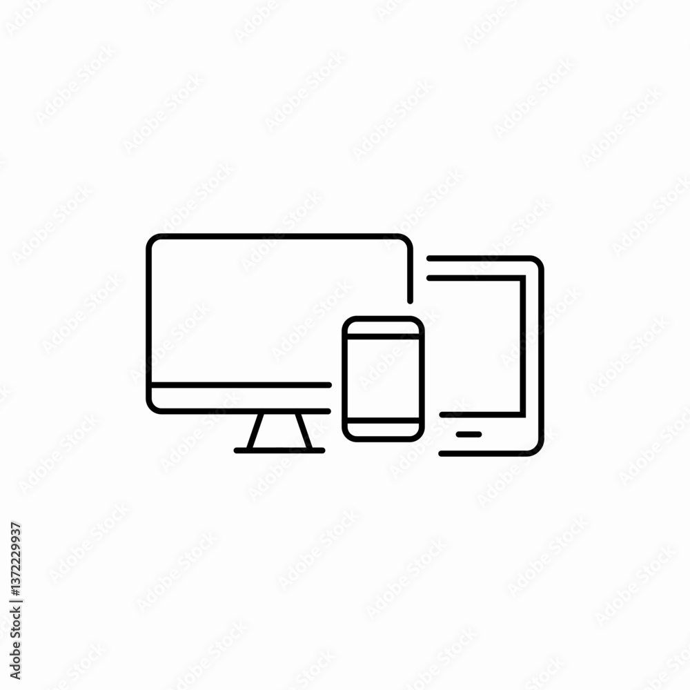 Responsive devices icon vector sign Responsive devices icon vector sign