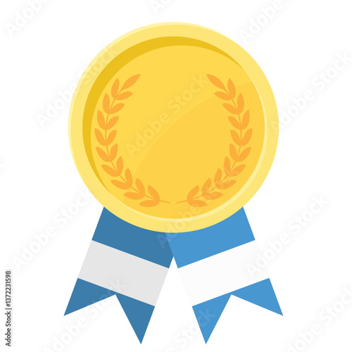 Golden award medal with Guatemala flag ribbons for winners