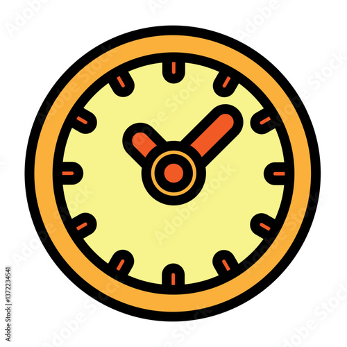 Campus Clock Vector Filled Icon Design