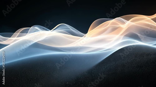 Dynamic waves of light gently pulsating in abstract atmospheric motion