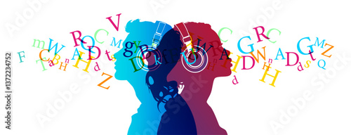 sagoma, silhouette, ascoltare musica, podcast, dj, musica, audio, audio racconto
