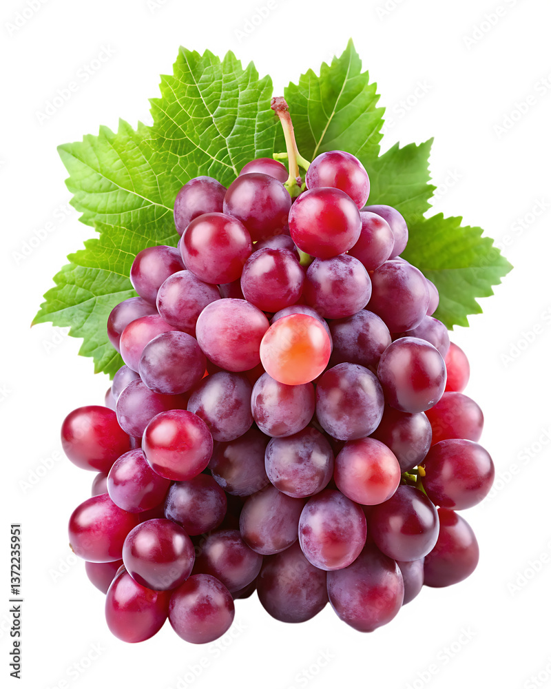 red grapes isolated on white dackground PNG,AI GENERATED red grapes isolated on white dackground PNG,AI GENERATED