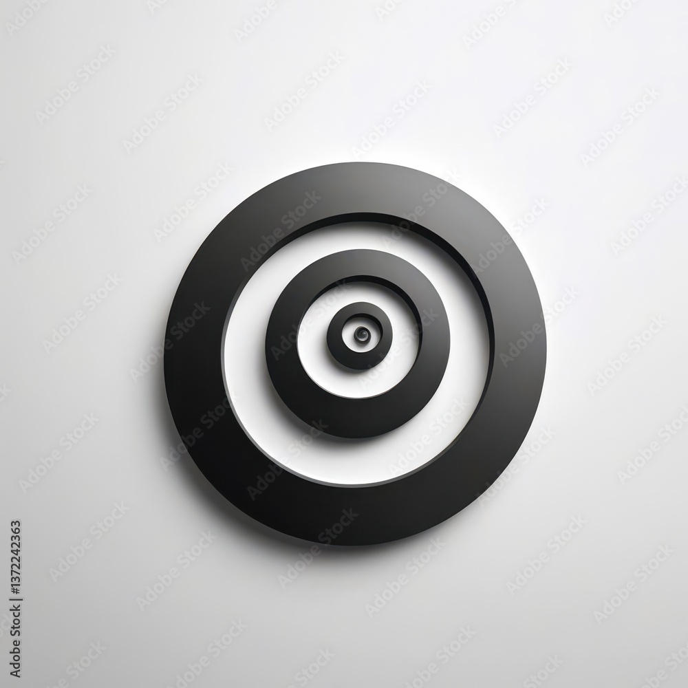 Abstract White Spiral Symbol on a Minimalist Grey Background Abstract White Spiral Symbol on a Minimalist Grey Background