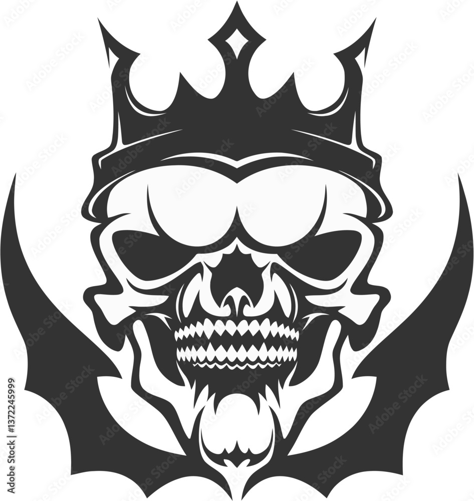 Obraz premium skull head vector sticker 