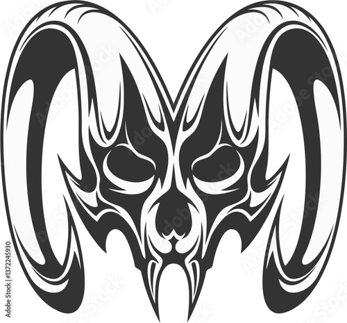 skull head vector sticker 