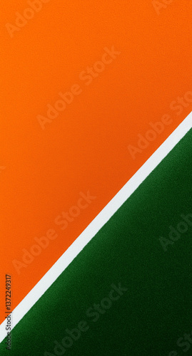 Obraz na płótnie A green and orange striped background with a white line w salonie