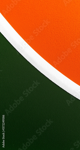 A green and white striped tennis court