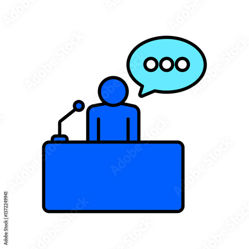 Icon a discourse, isolated against a clean background.
