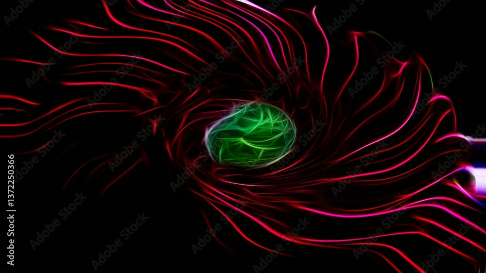 Abstract fractal green background with energy waves and futuristic design. Abstract fractal green background with energy waves and futuristic design.