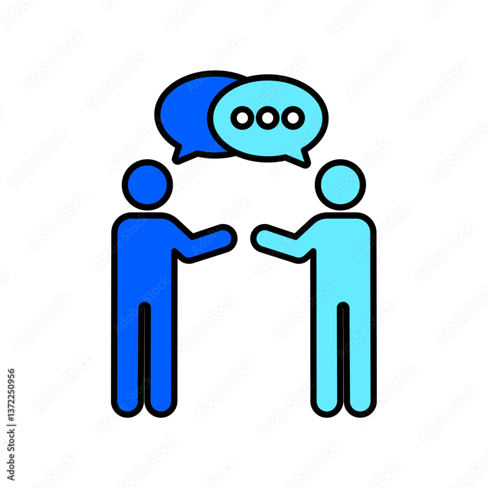 Icon a conversation, isolated against a clean background. Icon a conversation, isolated against a clean background.