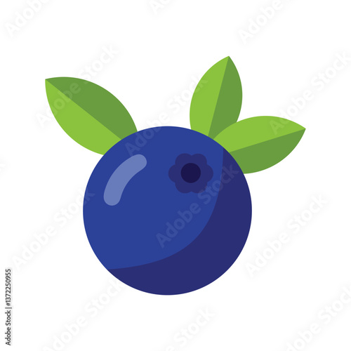 Vibrant blueberry illustration against a white background.