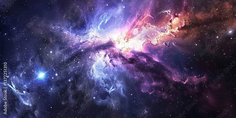 Obraz premium Peer into the depths of the cosmos with space telescopes, powerful observatories that capture stunning images of distant stars, galaxies, and nebulae