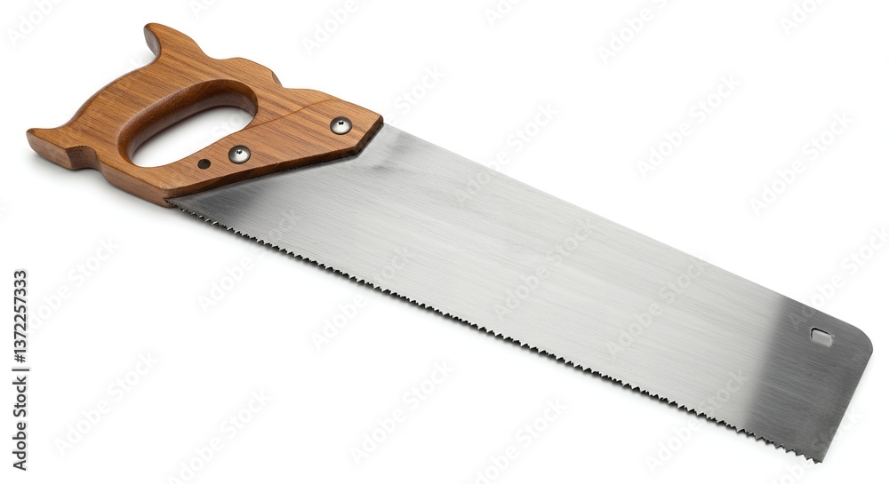 A High-Quality Hand Saw with a Wooden Handle for Precise Cutting and Woodworking Projects A High-Quality Hand Saw with a Wooden Handle for Precise Cutting and Woodworking Projects