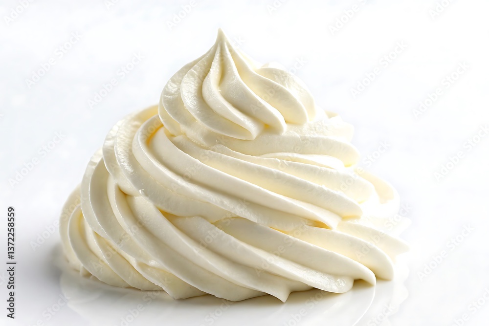 Creamy whipped cream swirls delectable dessert topping rich texture airy and light perfect for cakes Creamy whipped cream swirls delectable dessert topping rich texture airy and light perfect for cakes