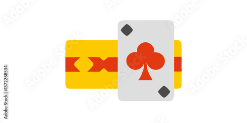 Casino Cards Logo - Colorful SVG Vector Design for Gambling & Gaming