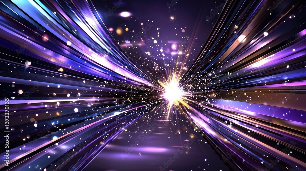 Fototapeta premium Vibrant purple gradient background with dynamic motion and smooth color transitions.